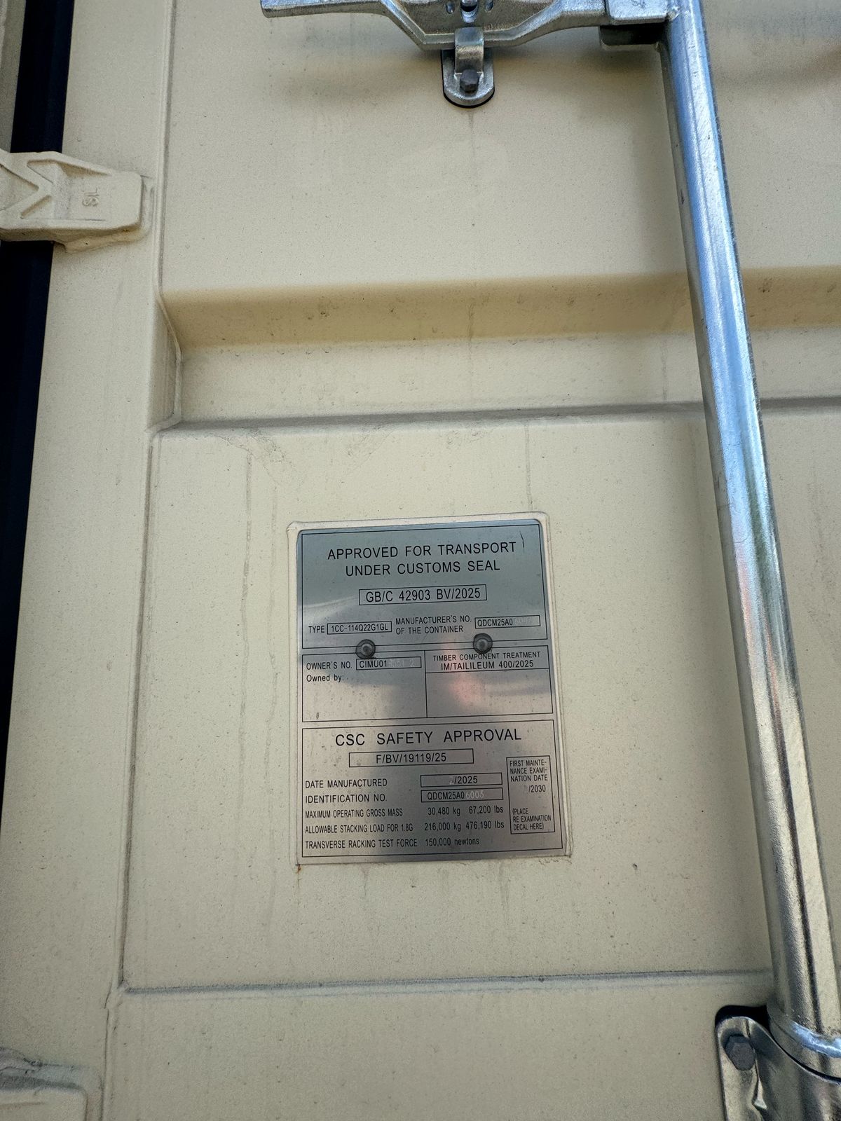 Морской контейнер CIMU0185512